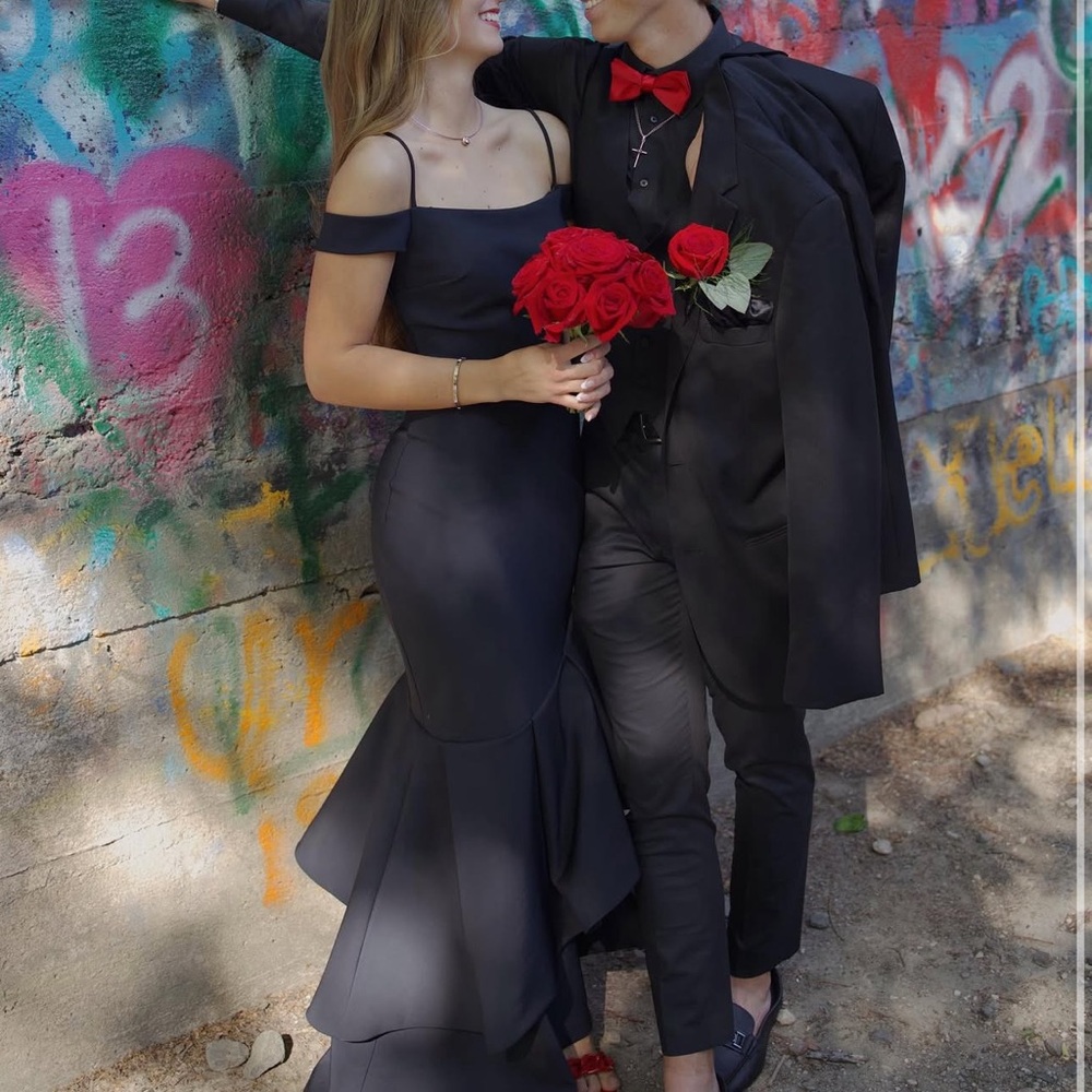 Black off the shoulder dress